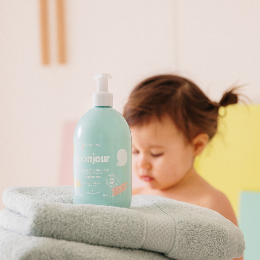 gel lavant visage corps cheveux bébé et enfant naturel abricot bio soins france