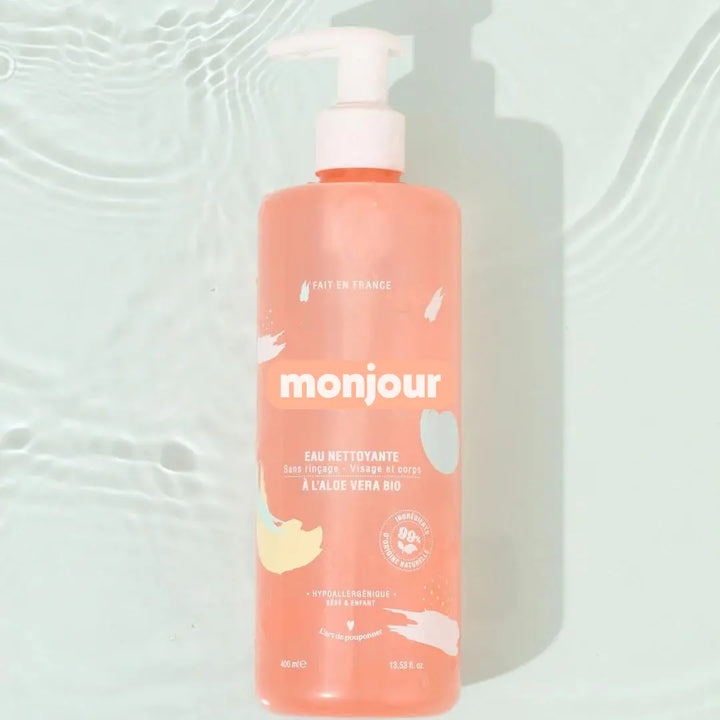 Eau nettoyante soins bébé enfant famille cosmétique naturels Français