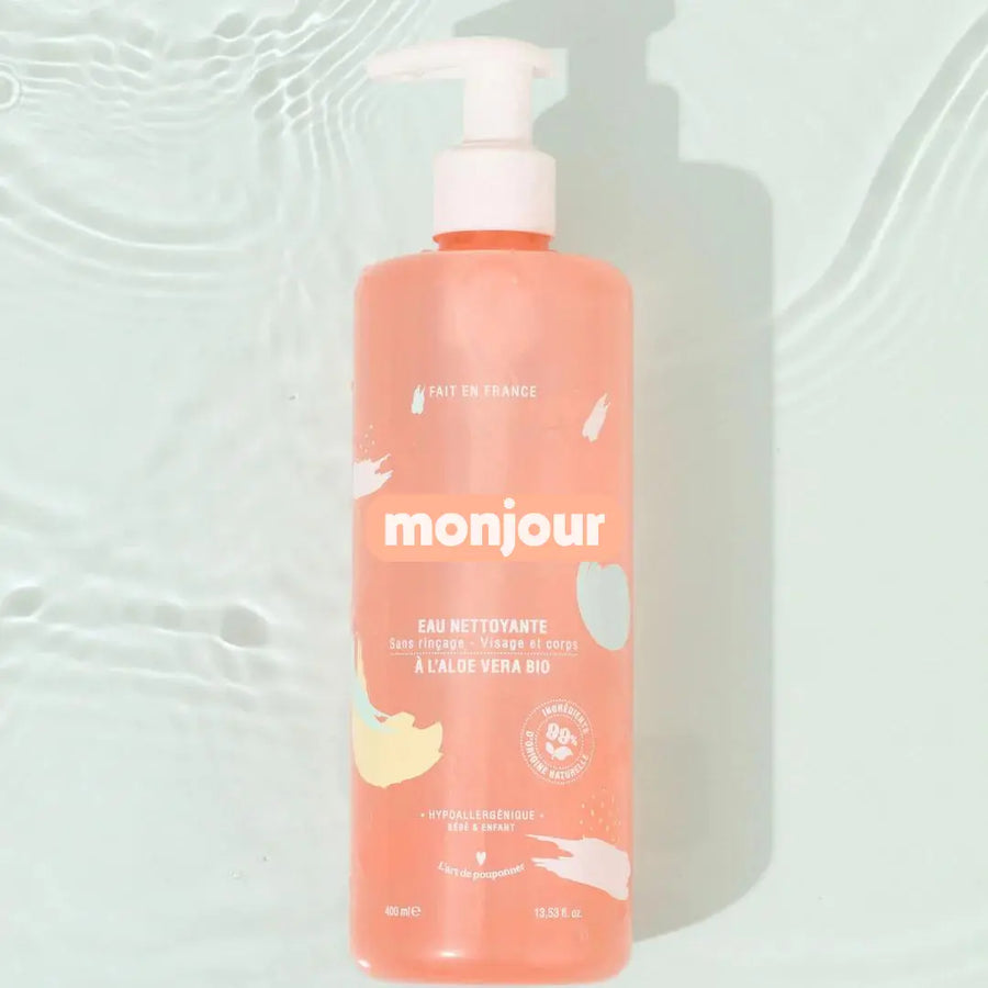 Eau nettoyante soins bébé enfant famille cosmétique naturels Français